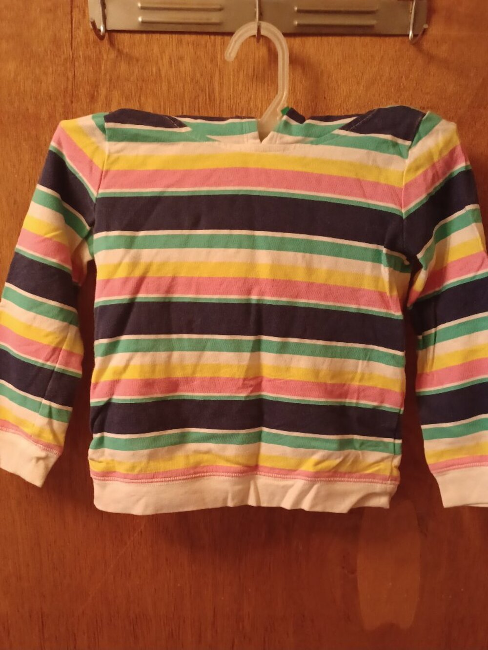 Carter's Hooded Long Sleeve Striped Tee Top With White Cover Up